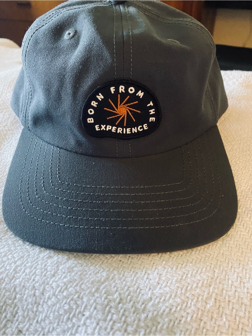 NWT Prana Men's Dark Gray Cap with Orange Patch